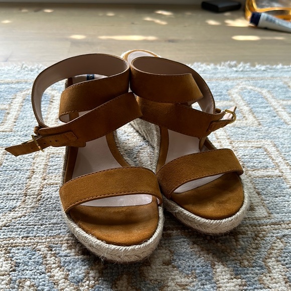 Stuart Weitzmann Lexia Suede Wedge Espadrille Sandals - Picture 3 of 13